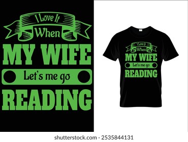  Lettering reading Book Tshirt Design