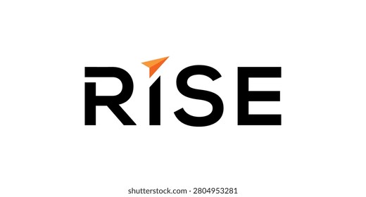 lettering rise for arrow up logo design inspiration