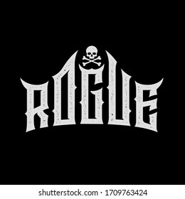 lettering rogue in the pirate style