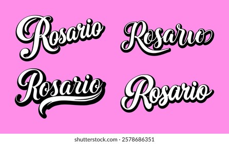 Lettering rosario, Argentina city lettering. suitable for pamphlets, t-shirts etc.