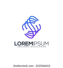 logotipo S color de gradiente moderno