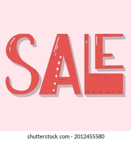 Lettering sale in beautiful letters. Banner for the web.