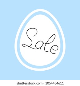 Lettering Sale. Lettering for Easter in minimalistic style. Vector illustration.