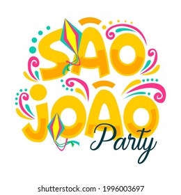 lettering of sao joao party. festa junina theme 