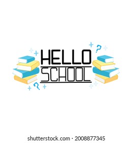 Letterschule auf weißem Hintergrund. Handgezeichnete Sketch-Skripte mit Inschriften im Schulbuch. Gestaltungselemente einer Vektorgrafik in einem flachen Stil