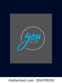 lettering script logo design for you, 4 you