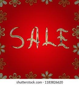 Lettering. Seamless pattern. Picture in red, yellow and white colors. Weekend Sale Banner Template. Vector illustration.