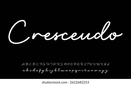 Lettering signature font isolated on grey background. burs style alphabet. Vector logo letters.