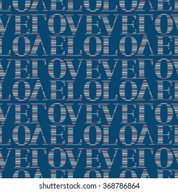 lettering signs LOVE - seamless pattern