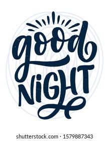 Lettering Slogan about sleep and good night. Vector illustration design for graphics, prints, posters, cards, stickers and other creative uses