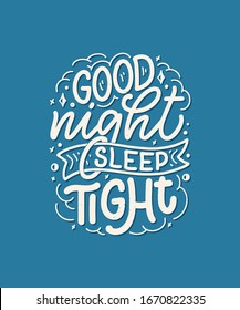 Lettering Slogan About Sleep Good Night Stock Vector (Royalty Free ...