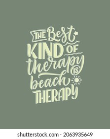 Lettering slogan about therapy. Mental healthcare. Funny quote for blog, poster and print design. Vector illustration
