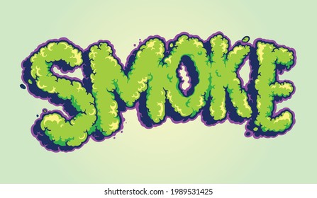 Lettering Smoke Typeface Pop art Vector illustrations for your work Logo, mascot merchandise t-shirt, stickers and Label designs, poster, greeting cards advertising business company or brands.