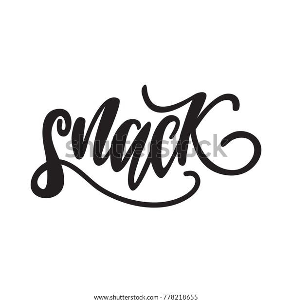 Lettering Snack Vector Illustration 5612