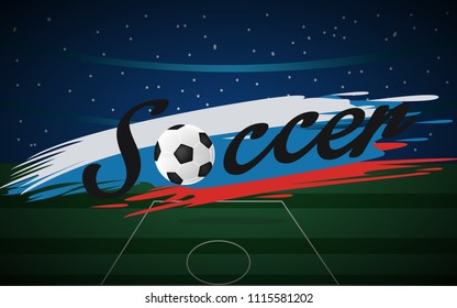 Lettering Soccer Football Illustration Vector