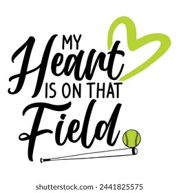 Lettering softball vector illustration on white background