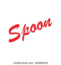 lettering spoon vector