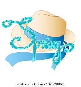 Lettering spring and hat