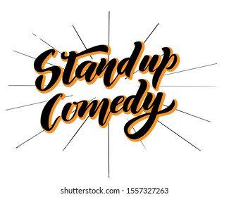 Lettering stand up comedy. Vector illustrarion.