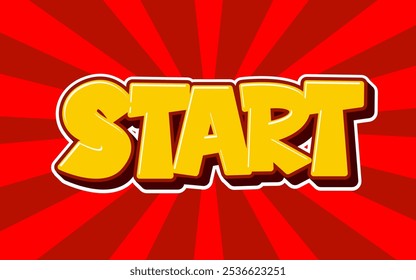 lettering start with 3d style orange and red colors.