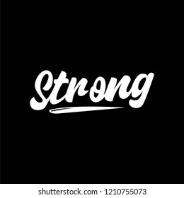 Lettering Strong Logo Typography