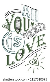Lettering stylish words. Design
