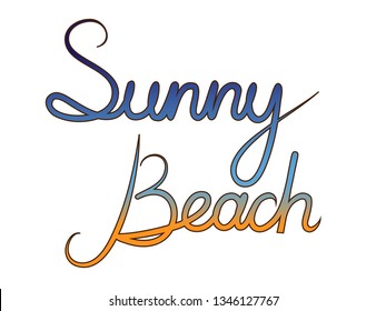 Lettering sunny beach