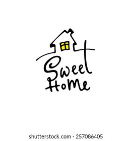 Lettering sweet home.