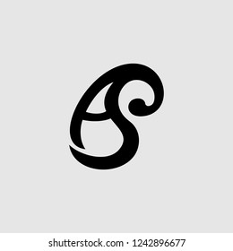 AS lettering symbol buta
