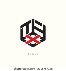Lettering T and H combination. Simple and modern logo vector