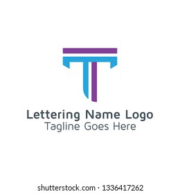 Lettering T Vector