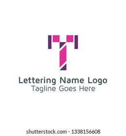 Lettering T Vector