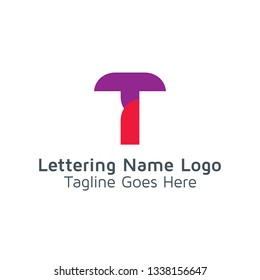 Lettering T Vector