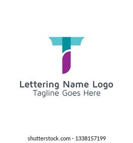 Lettering T Vector