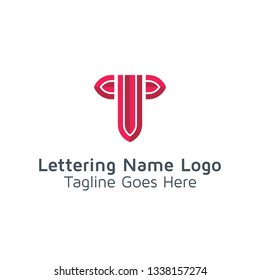 Lettering T Vector