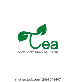 lettering tea logo, tea vector logo