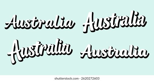 lettering text of australia country