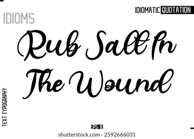 Lettering Text Caption Of Idiomatic Typography 