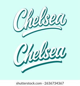 lettering text city of chelsea