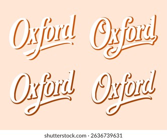 lettering text city of Oxford