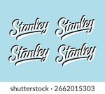 lettering text city of stanley, name stanley