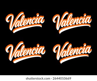 Lettering text city of Valencia