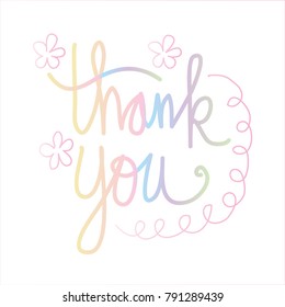 Lettering Thank you.