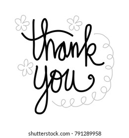 Lettering Thank you.