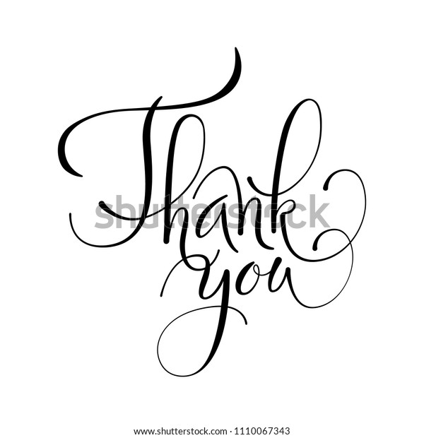 Lettering Thank You Modern Calligraphy Thank Stock Vector (Royalty Free ...