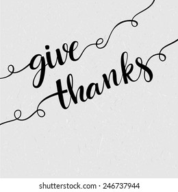 Lettering Thank you. Vector illustration