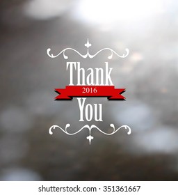 Lettering Thank you. Vector illustration