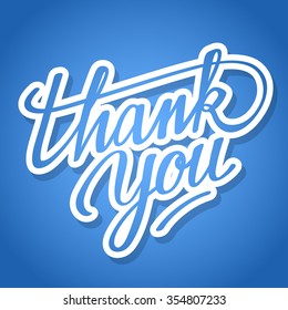 Lettering Thank You Vector Illustration Stock Vector (Royalty Free ...