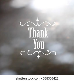 Lettering Thank you. Vector illustration
