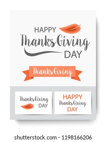 Lettering Thanksgiving Card Holiday Template